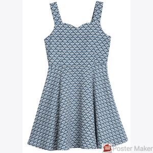 Girl's Pastourelle By Pippa & Julie Floral Print Dress, Size 14 - Blue